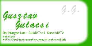 gusztav gulacsi business card